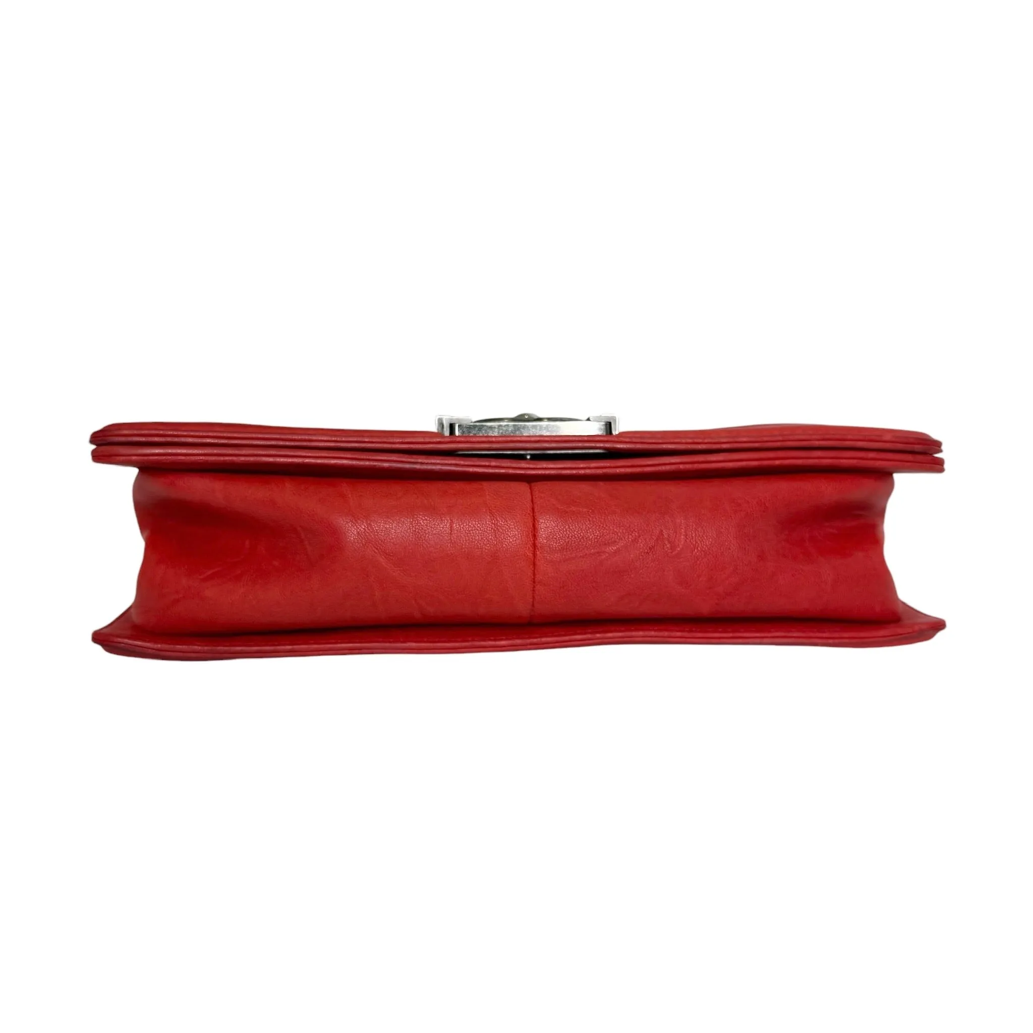 Red Leather Boy Bag