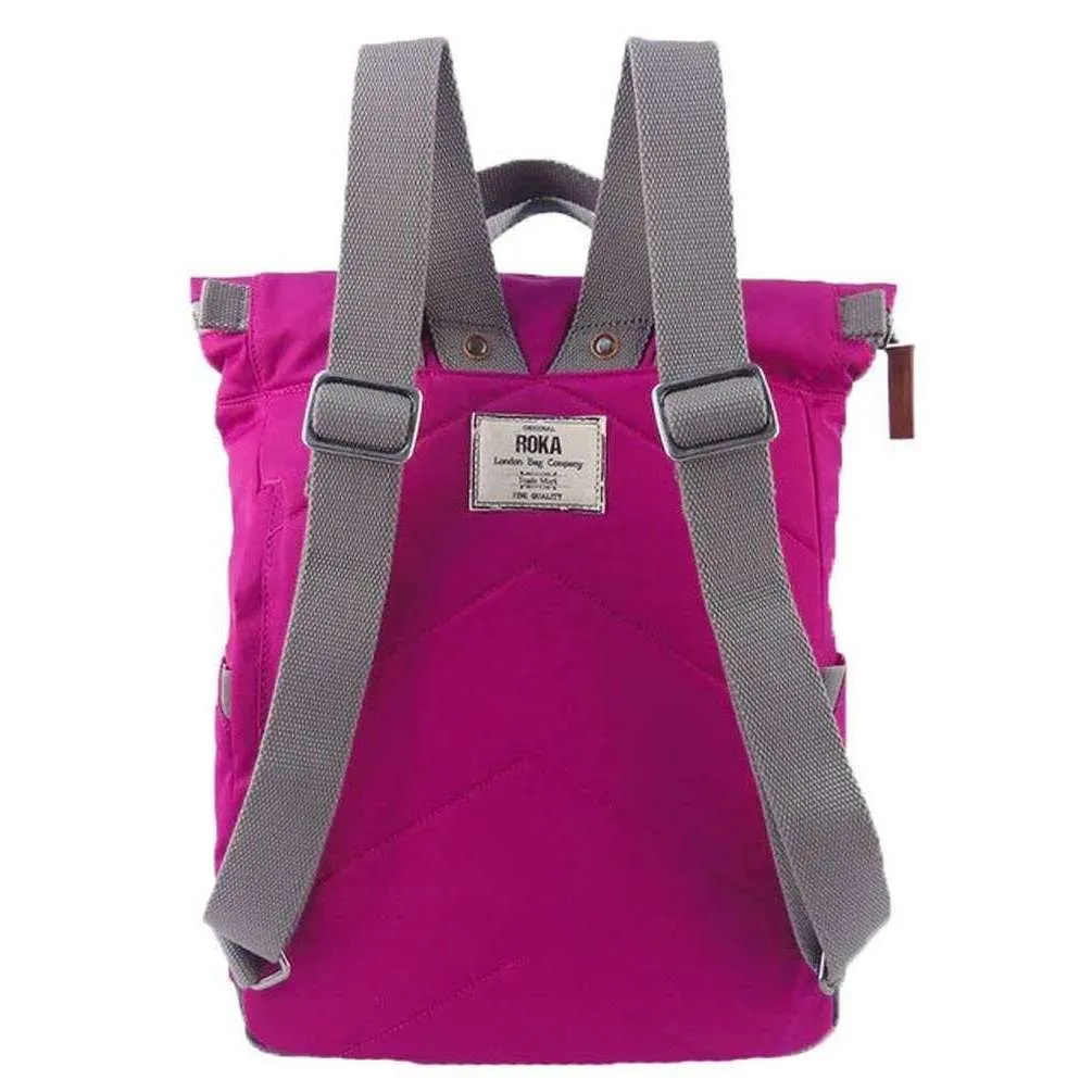 Roka Canfield B Medium Sustainable Nylon Backpack - Candy Pink