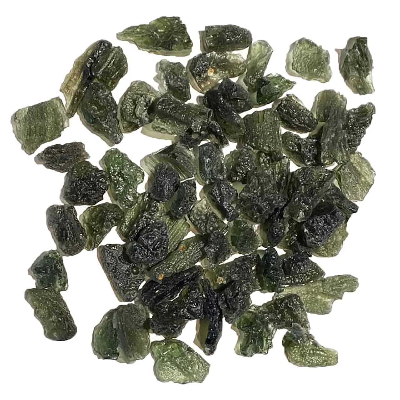 Rough Moldavite Tektite Lot - 1-2g pieces