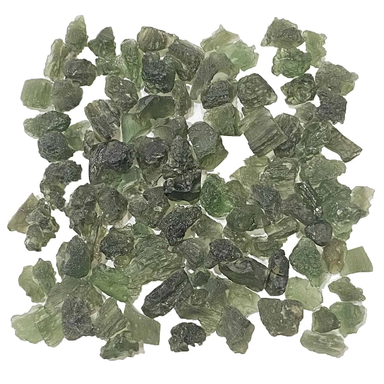 Rough Moldavite Tektite Lot - 1-2g pieces