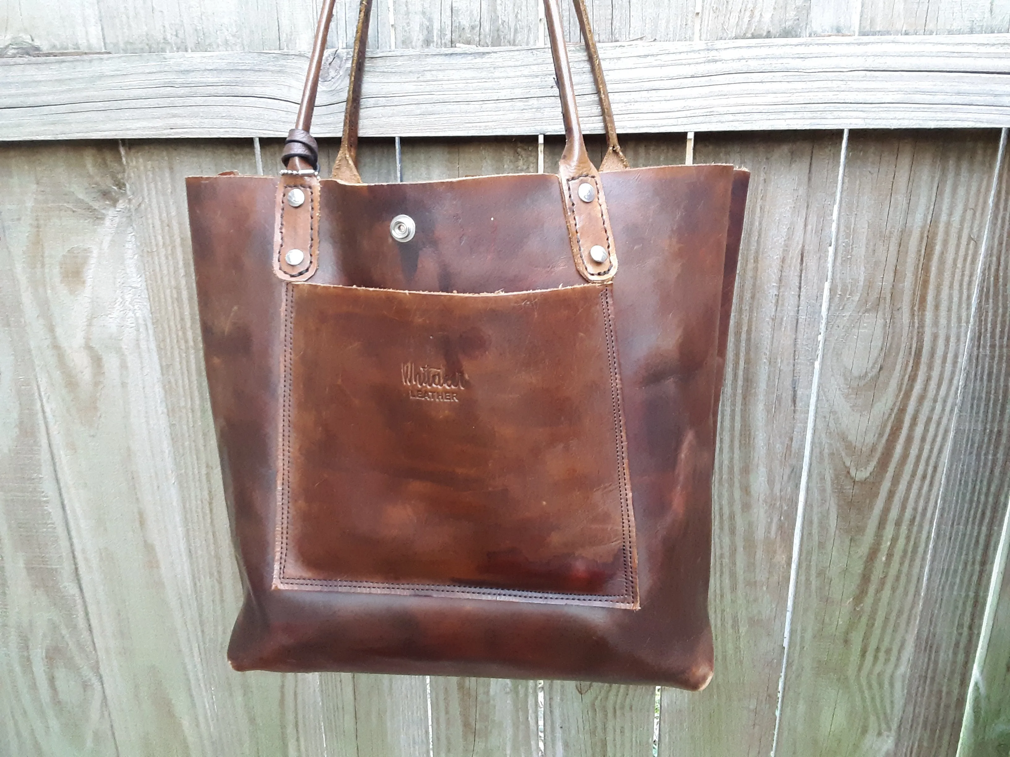 Rustic Leather Tote