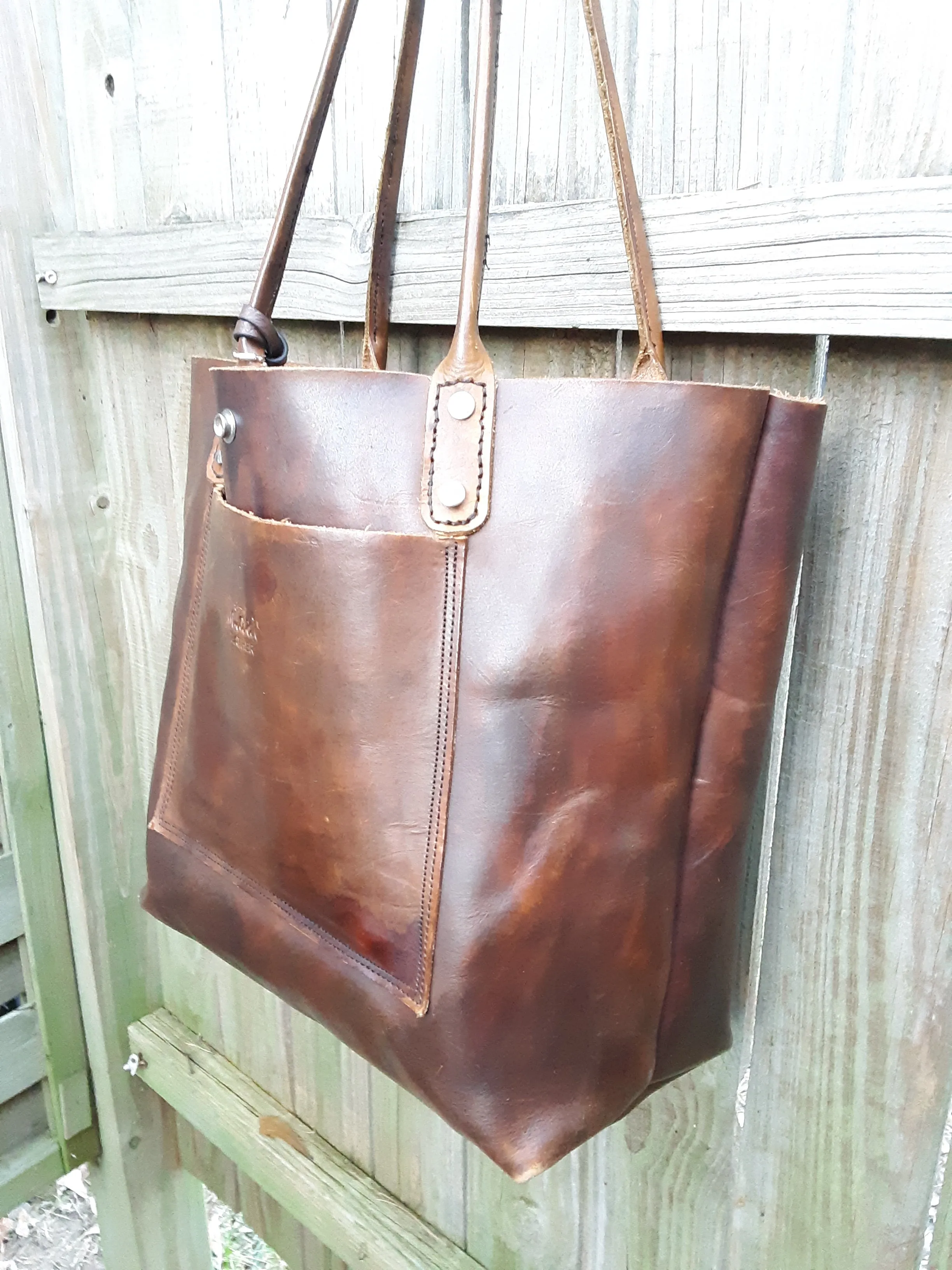 Rustic Leather Tote