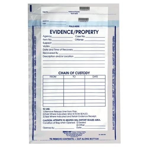 Sirchie Integrity Evidence Bag - 100 Pack