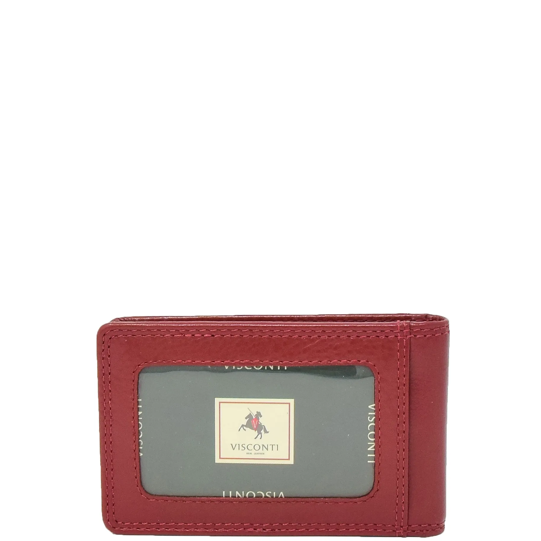 Slim Fold Leather Card Wallet Madrid Red