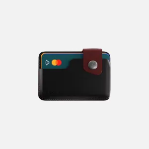 Snap Cardholder - Black/Burgundy