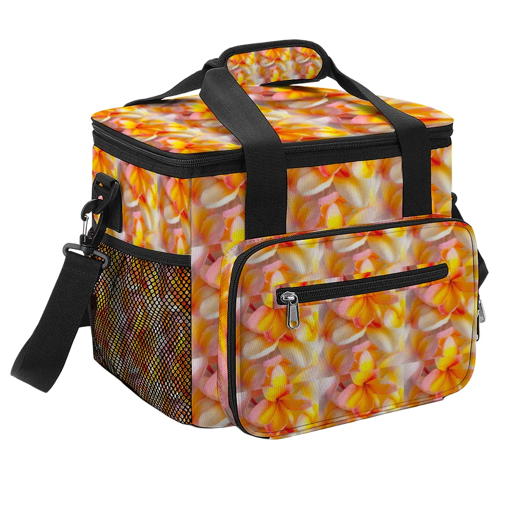 Soft Tri Colour Frangipanis Multi Function Large Waterproof Bag