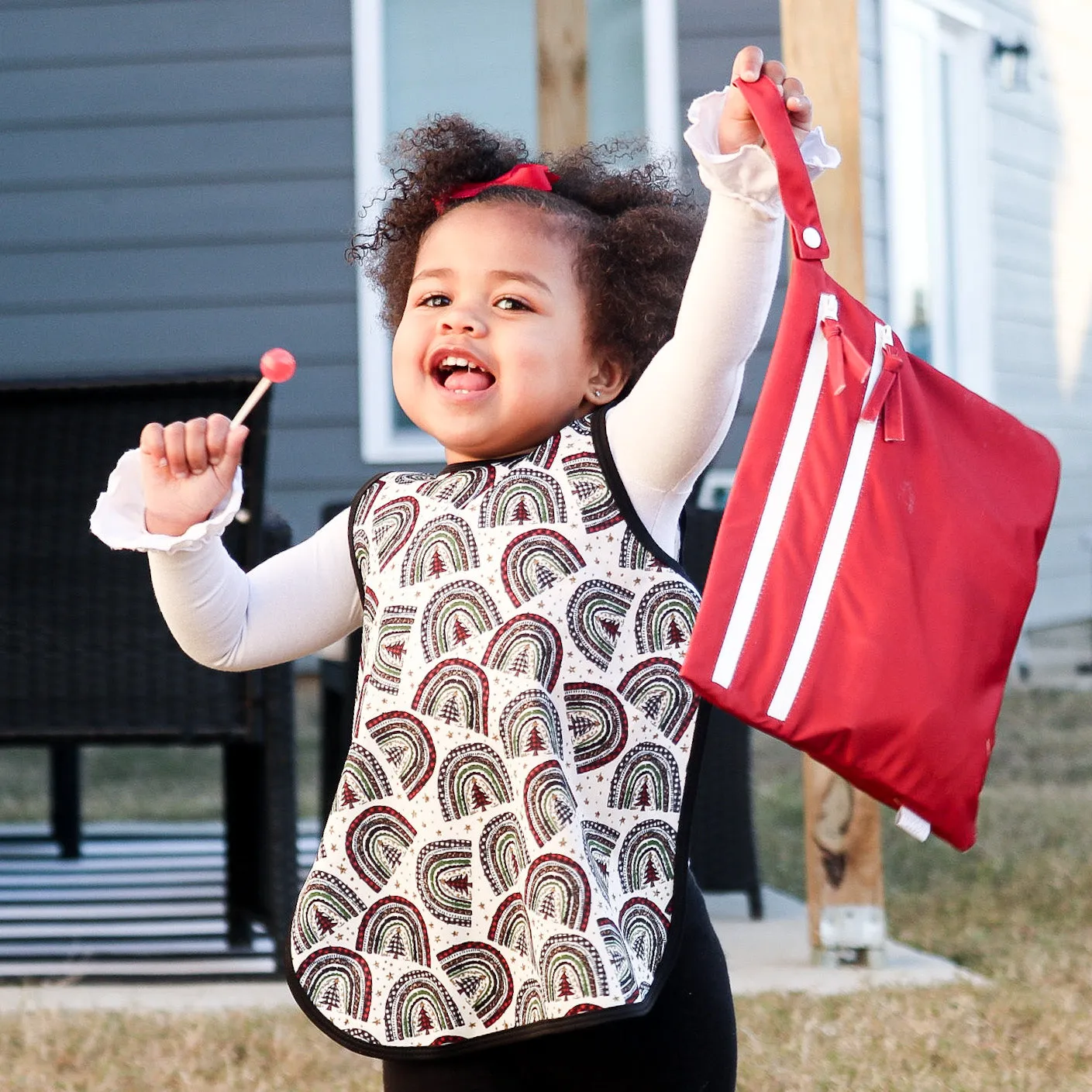 Solid Cranberry Minimalist - Waterproof Wet Bag (For mealtime, on-the-go, and more!)