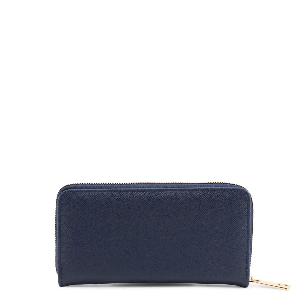 Sophisticated Polyurethane Wallet for Women with Zip Fastening