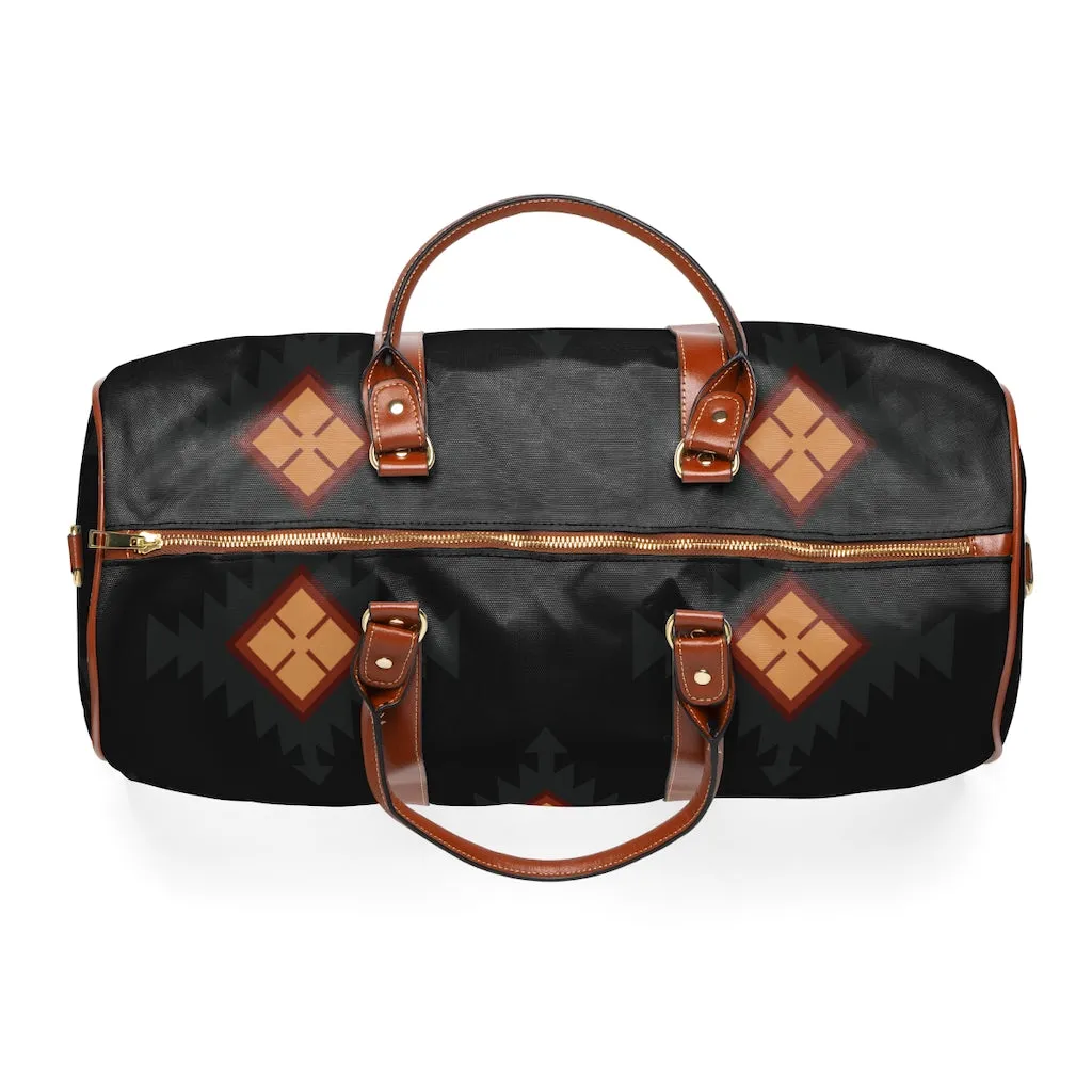 Southwestern Bag & Purses Waterproof Travel Bag Duffel Bag Overnight Bag Aztec Faux Leather Gold Zipper Boho Chic