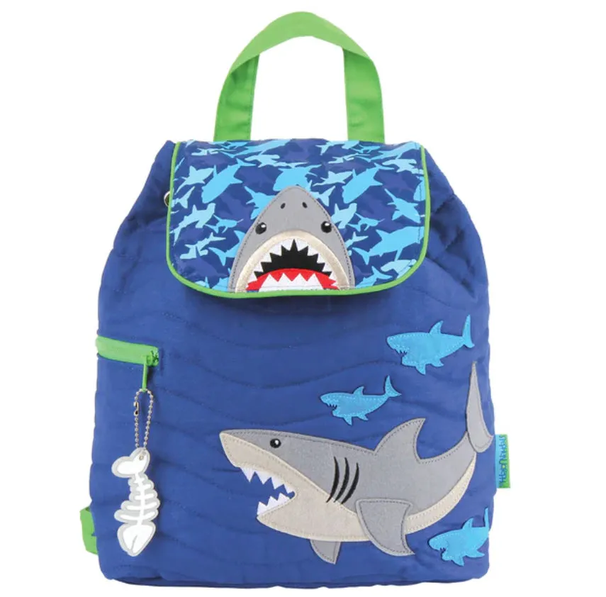 Stephen Joseph Quilted Backpack in Shark 2