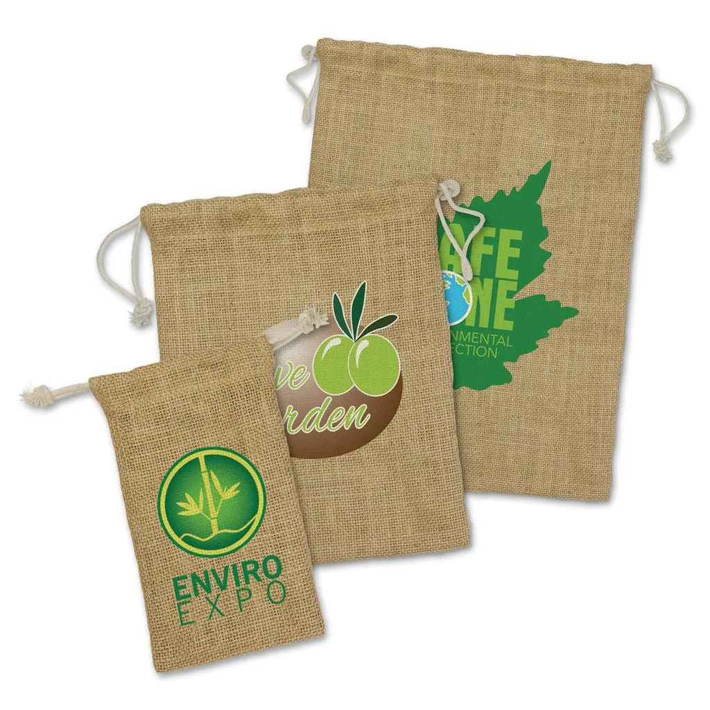 Stock Jute Drawstring Bag-Large(SJB-12T)