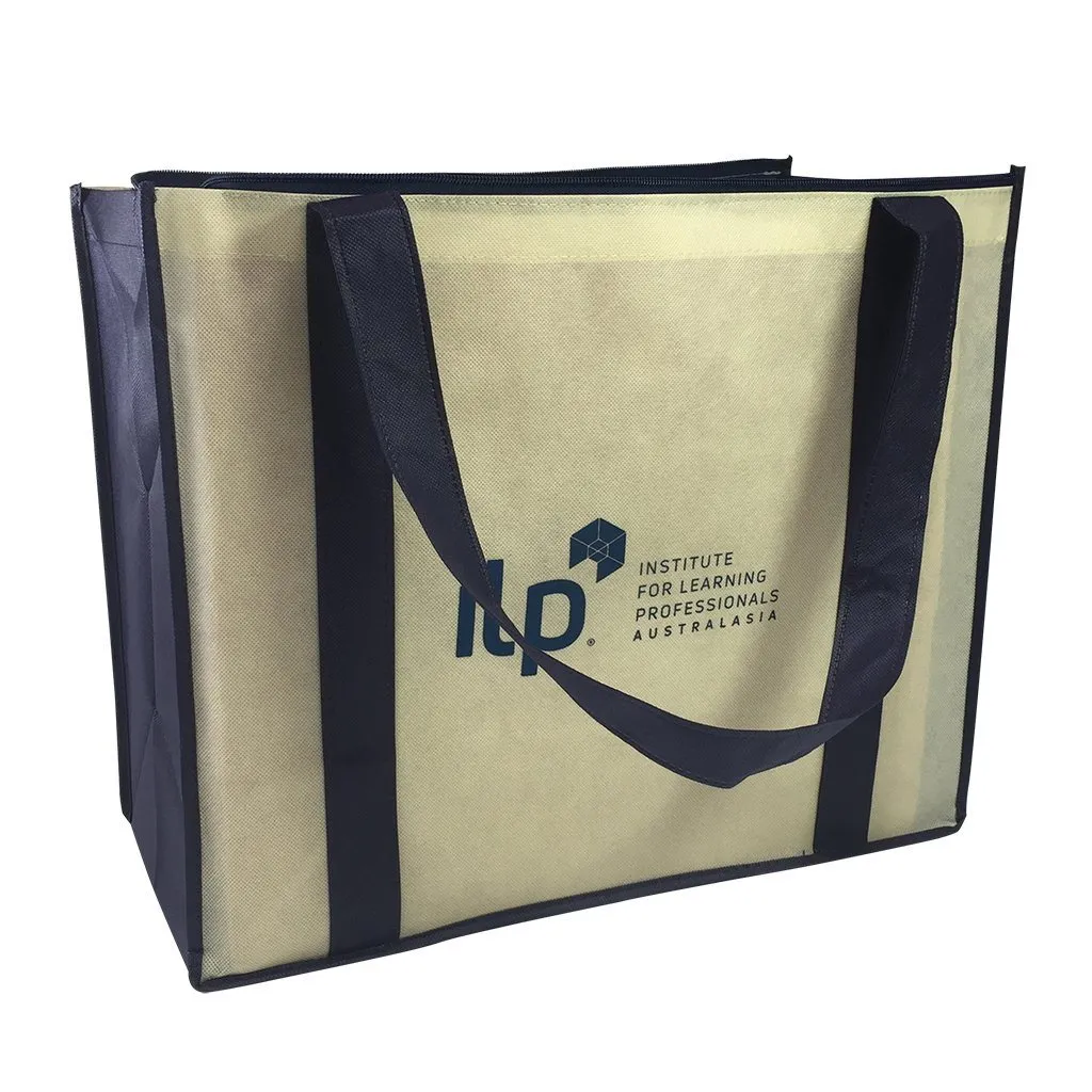 Stock NWPP Large Zipper Shopping Bag(SNB-38D)