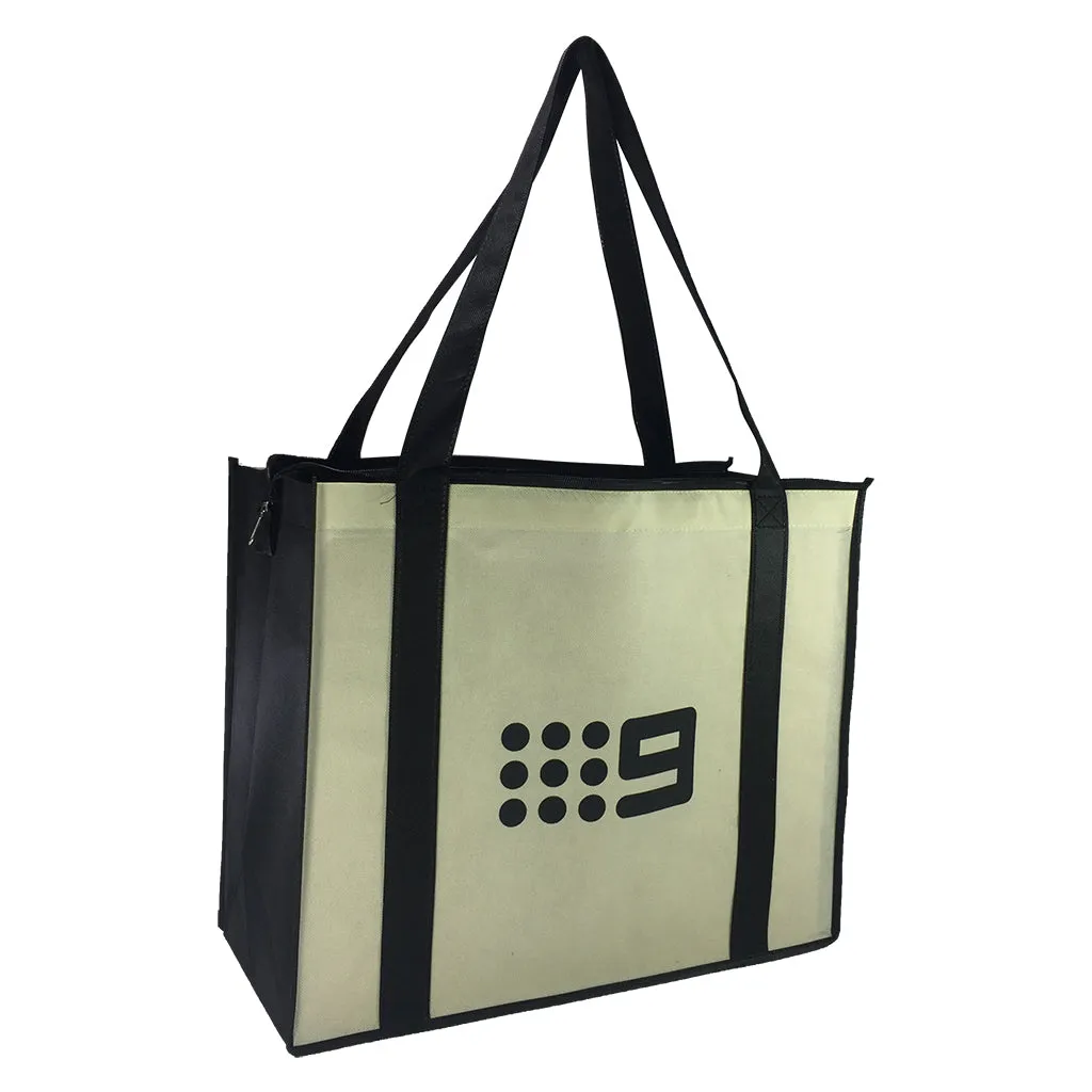 Stock NWPP Large Zipper Shopping Bag(SNB-38D)