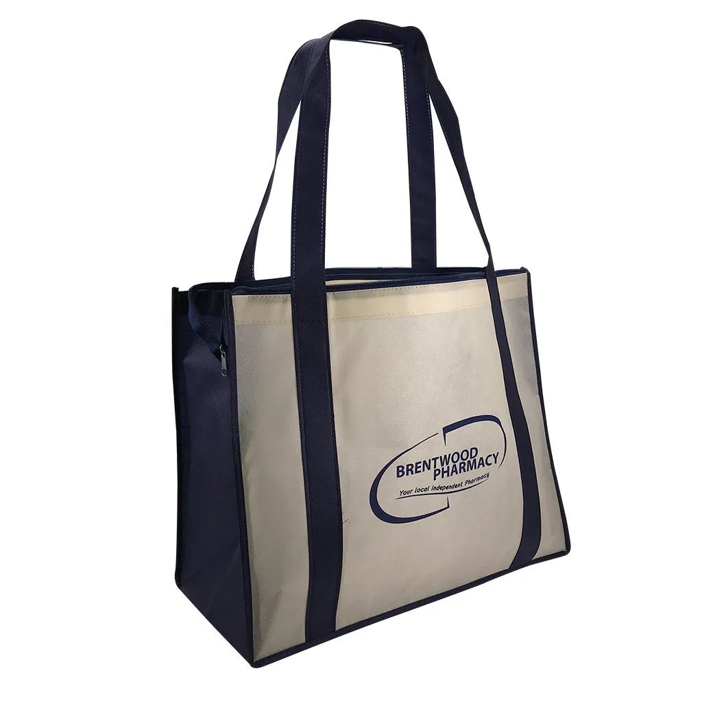 Stock NWPP Large Zipper Shopping Bag(SNB-38D)