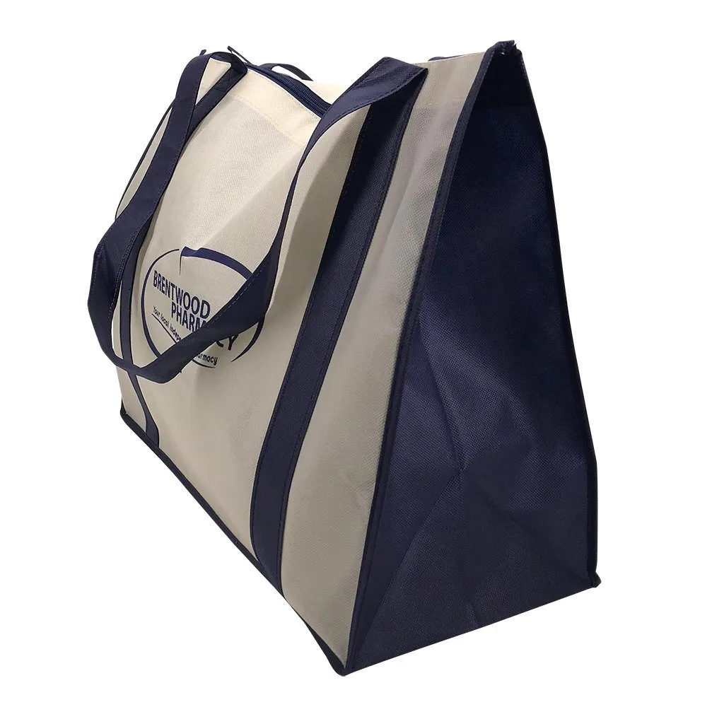 Stock NWPP Large Zipper Shopping Bag(SNB-38D)