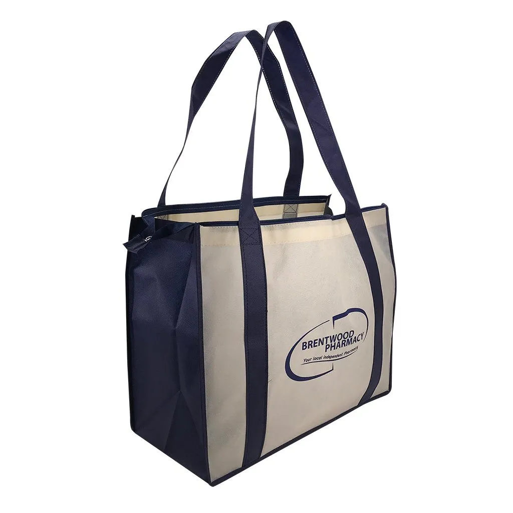 Stock NWPP Large Zipper Shopping Bag(SNB-38D)