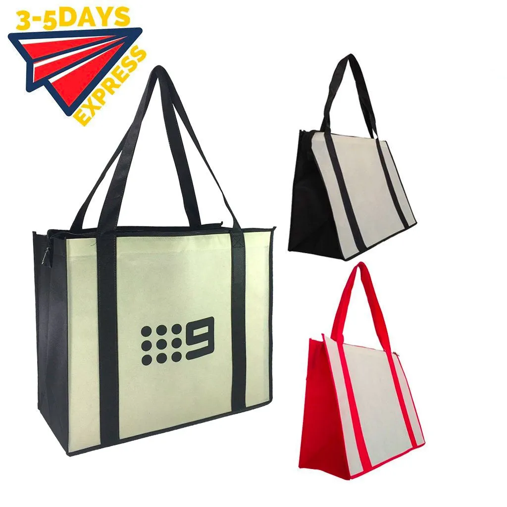 Stock NWPP Large Zipper Shopping Bag(SNB-38D)