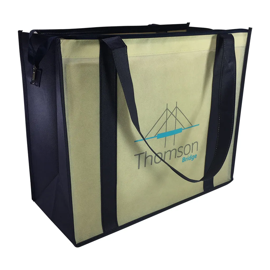 Stock NWPP Large Zipper Shopping Bag(SNB-38D)