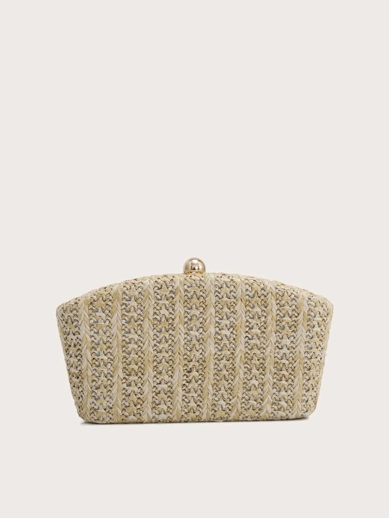 Straw Design Chain Clutch Bag