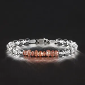 Sunstone - Crystal Quartz Bracelet III (5-7mm)