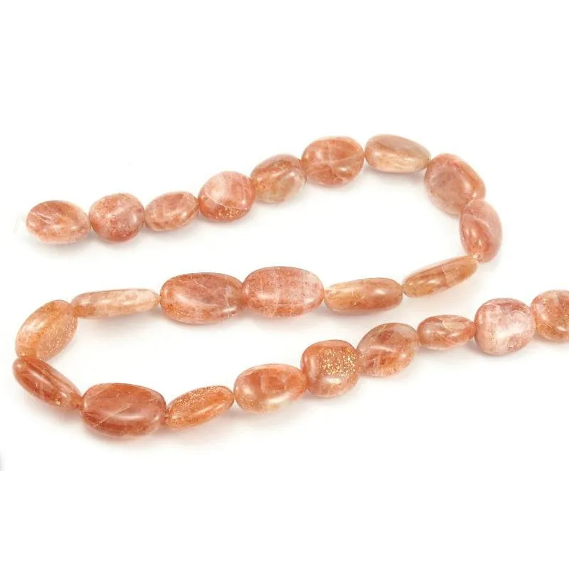 Sunstone Smooth Flat Nuggets Strand