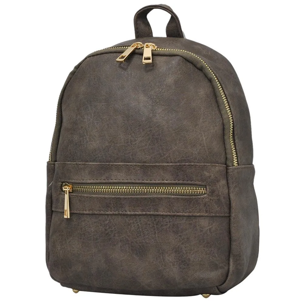 Taupe Gray NGIL Faux Leather Mini Backpack