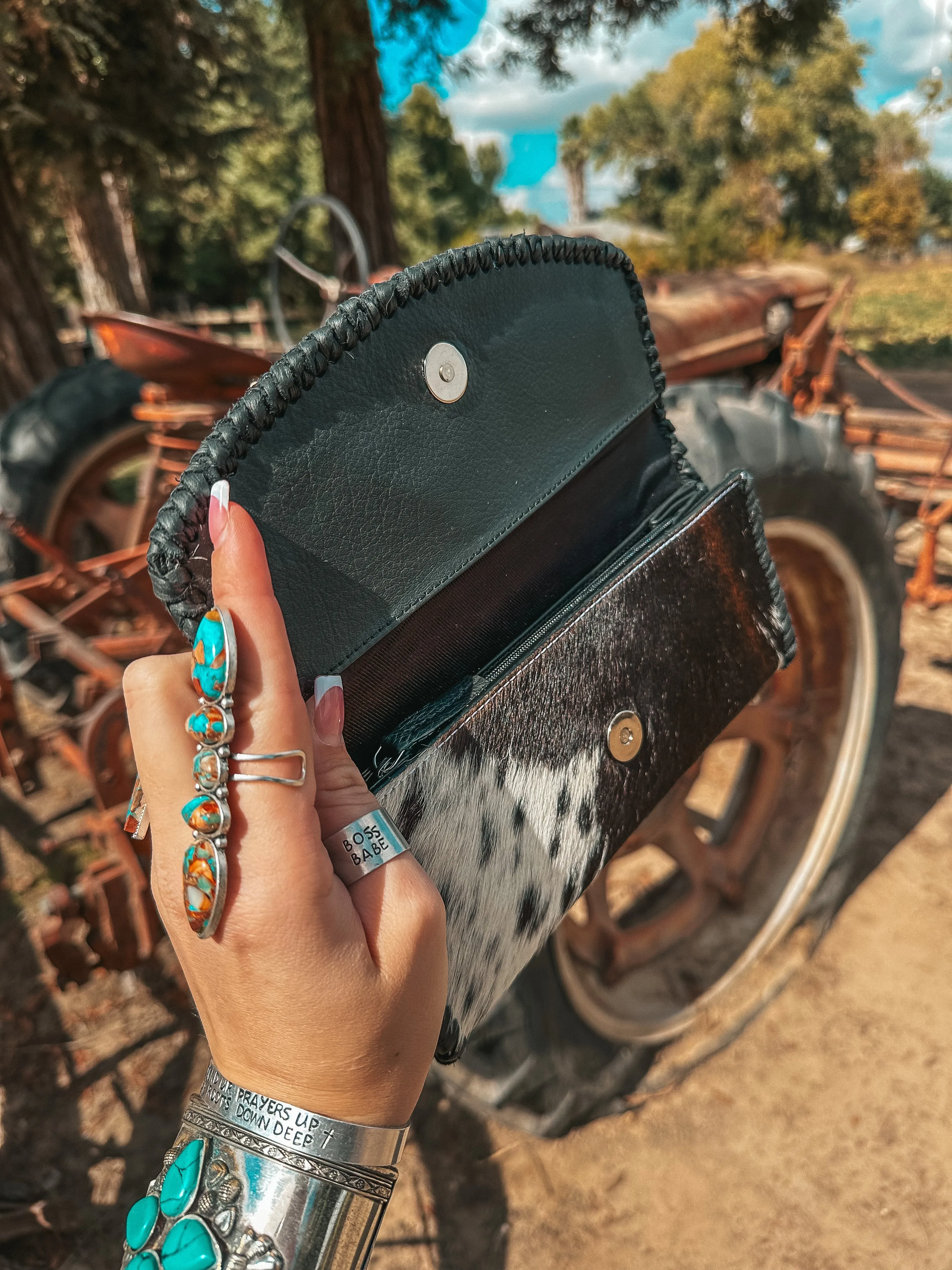 The Elva (Black Leather) Wallet a Haute Southern Hyde by Beth Marie Exclusive