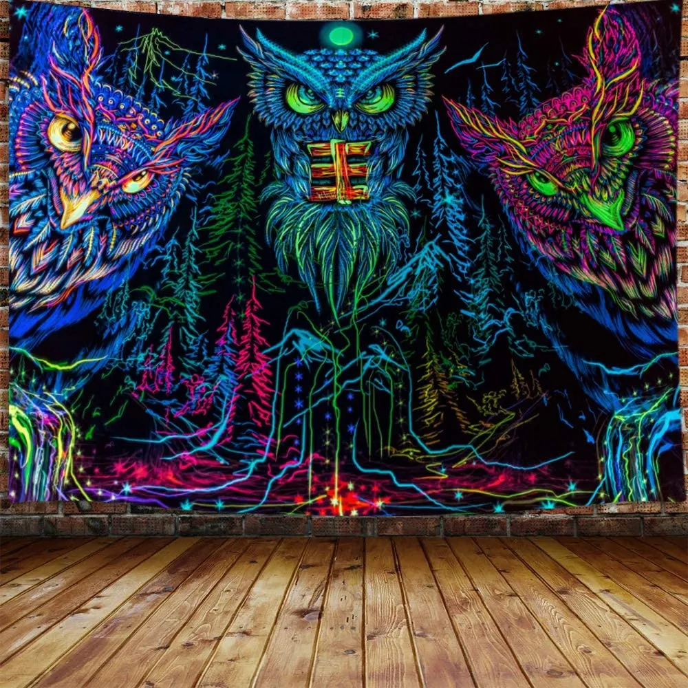 The Psychedelic Owl Tapestry