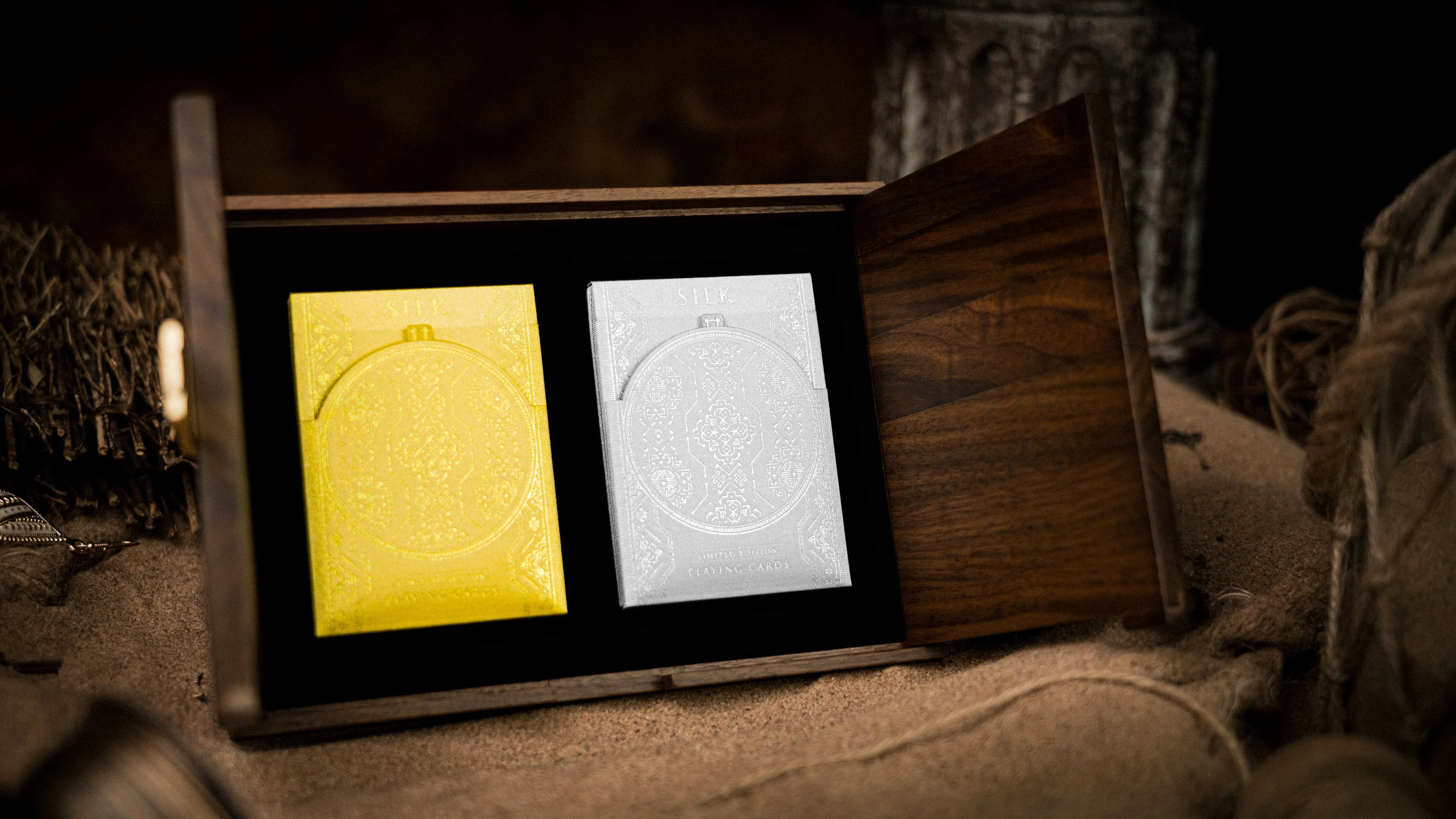 The Silk Wooden Boxset by Ark Playing Cards