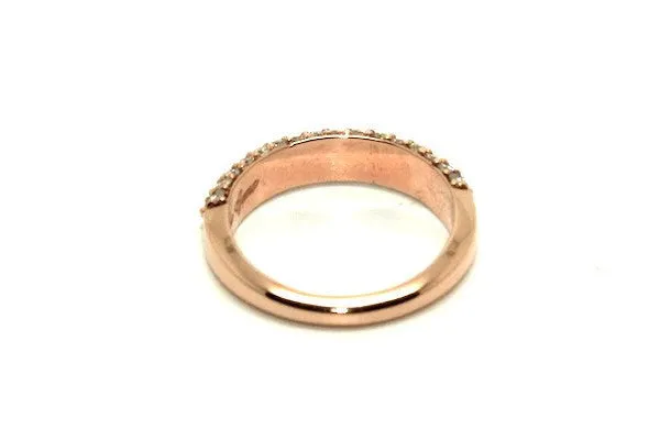 Three Dimensional Diamond Band In Rose Gold