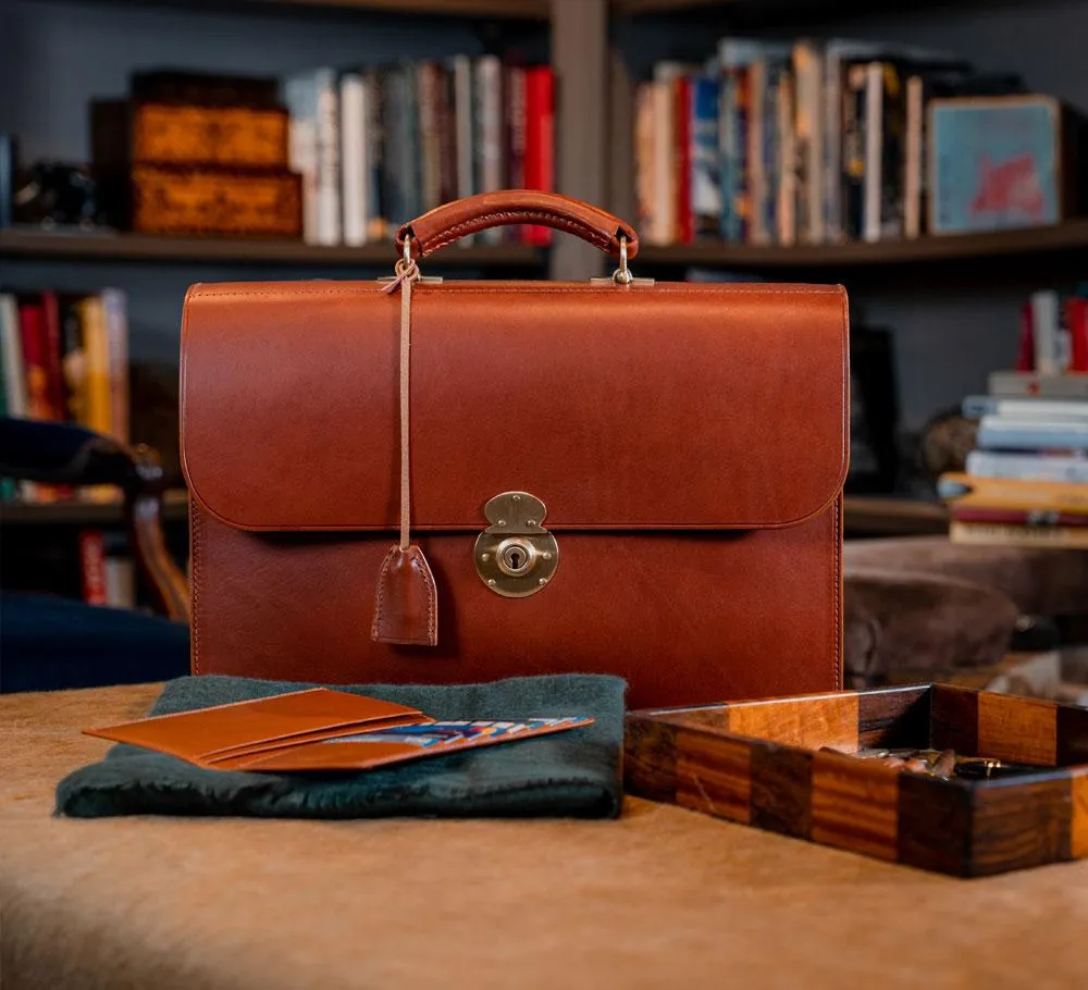 Three Pocket Traditional Briefcase