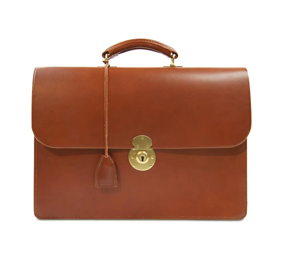 Three Pocket Traditional Briefcase