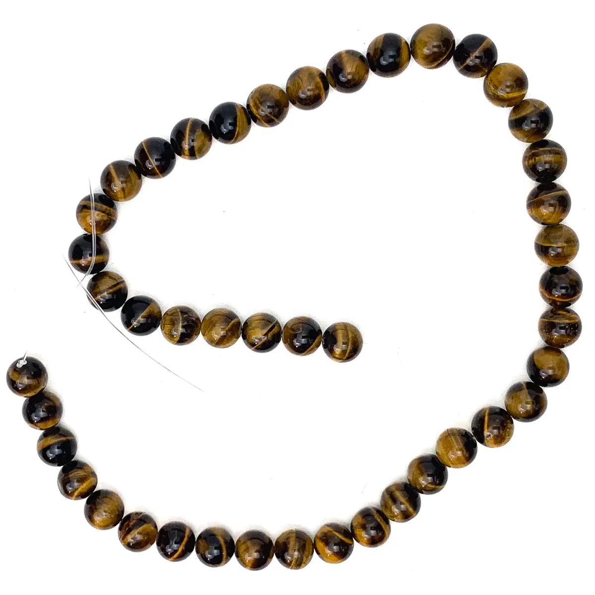 Tiger's Eye 9mm Smooth Rounds Bead Strand