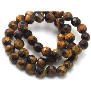 Tiger's Eye Faceted Rounds 8mm Strand