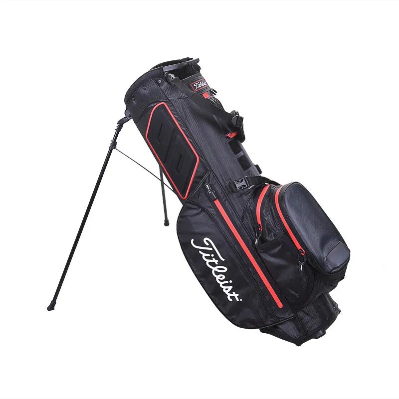 TITLEIST Players 4  StaDry Stand Bag (Black/Black/Red)