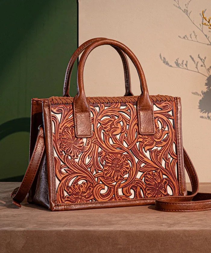 Trinity Ranch Tooled Tote Carry Bag