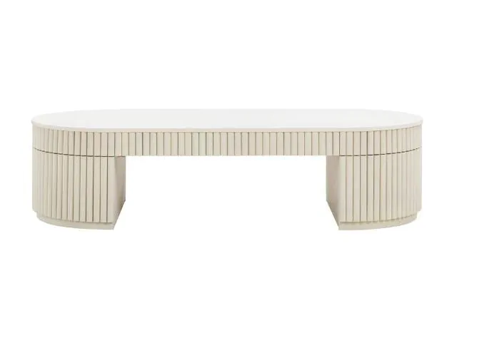 TV - BELLA CREAM OVAL COFFEE TABLE