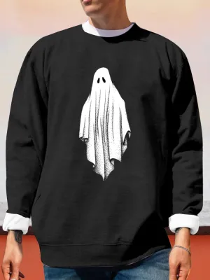 Unique Ghost Printed Sweatshirt