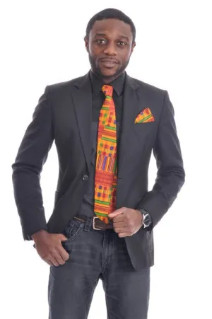 Unique Kente Print Necktie-DPT3227N