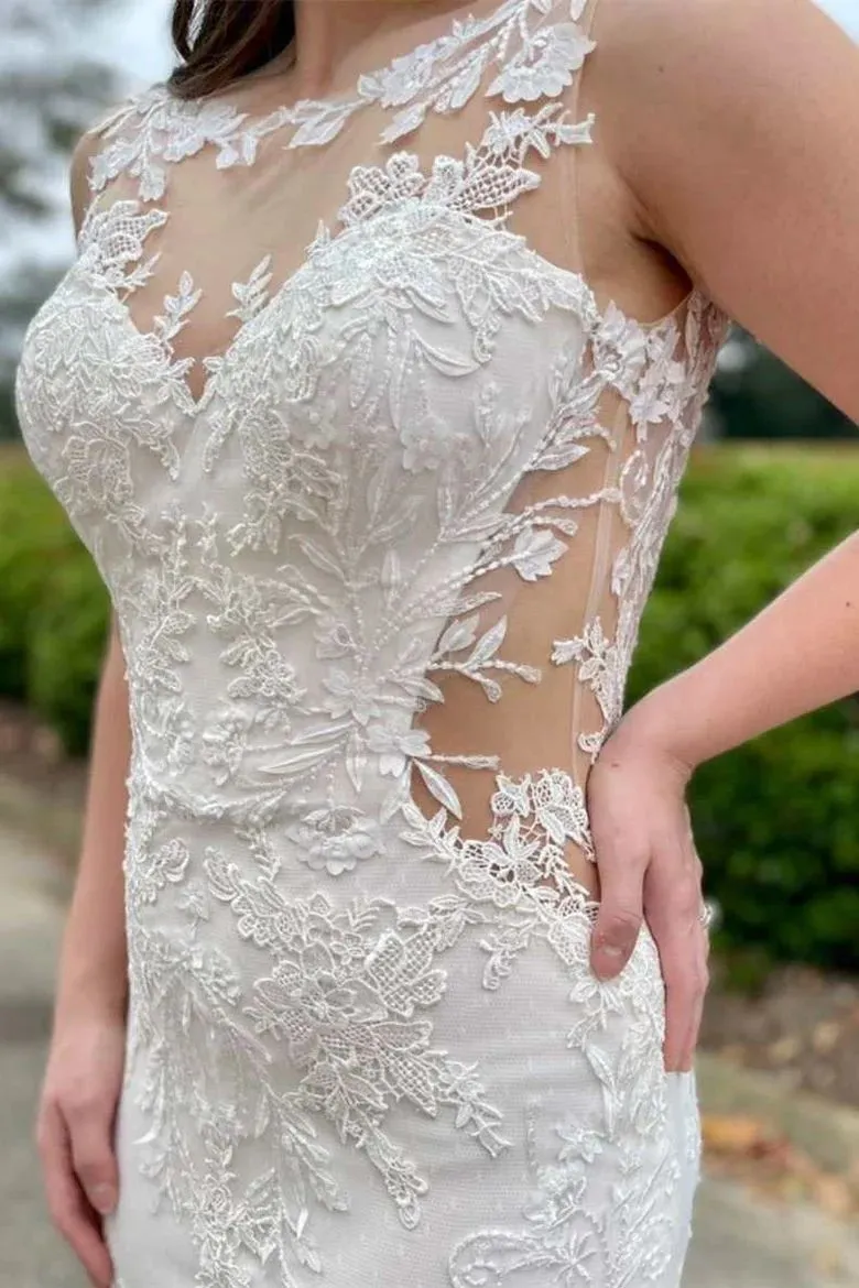 Unique Lace Mermaid Wedding Dress