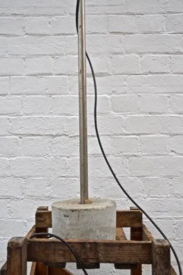 unique rare AWESOME concrete base INDUSTRIAL floor standing lamp