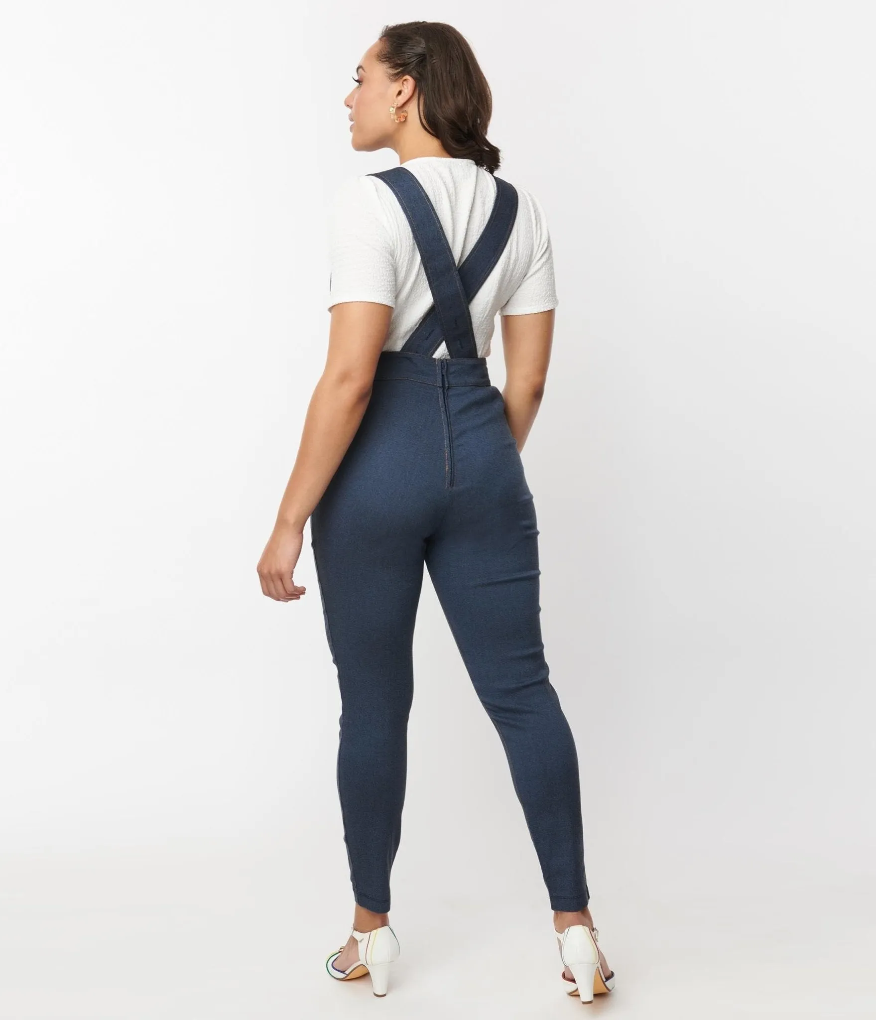 Unique Vintage Dark Denim Overalls