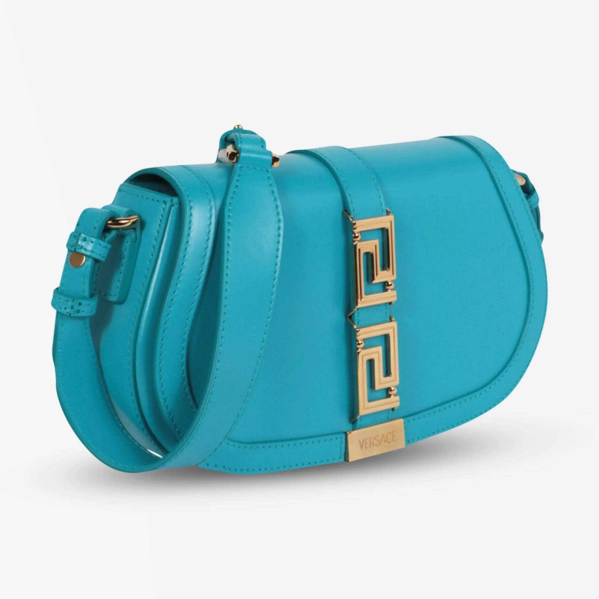 Versace Greca Goddess Blue Leather Women's Crossbody Bag 45858462LK