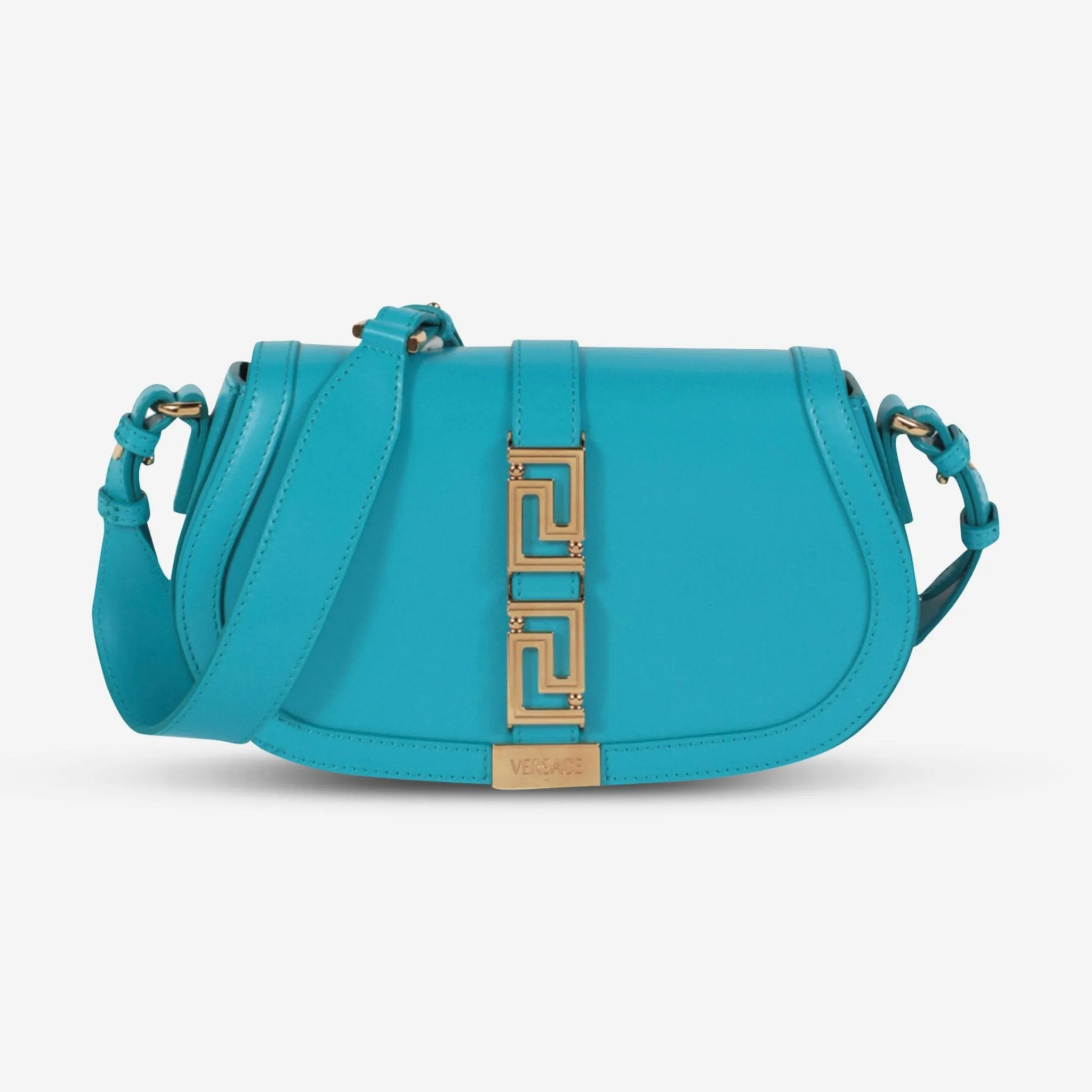 Versace Greca Goddess Blue Leather Women's Crossbody Bag 45858462LK