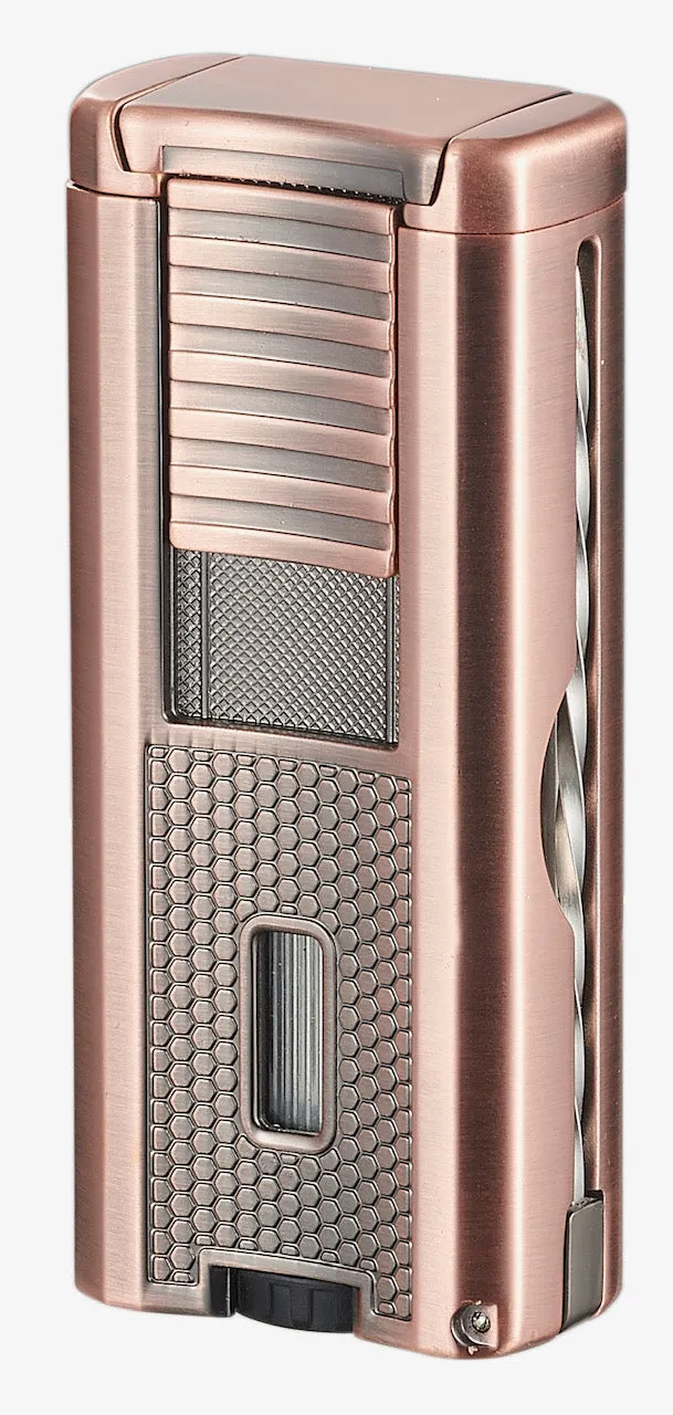 Visol Striker Triple Torch Flame Lighter with Cigar Poker - Bronze