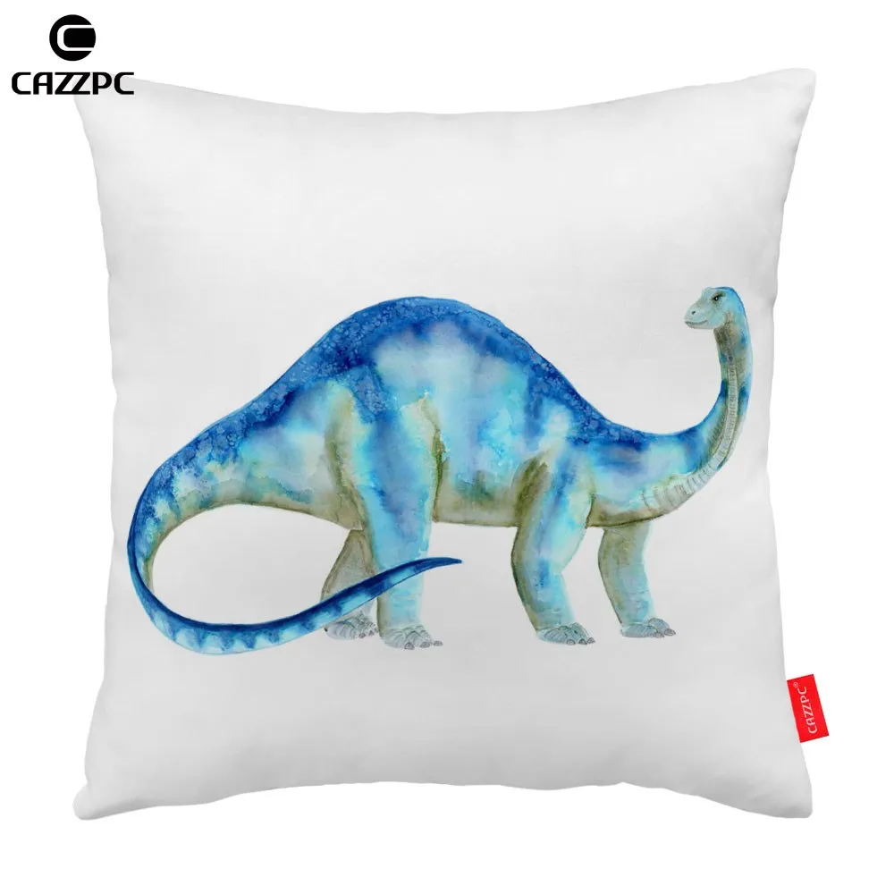 Watercolor Print Dinosaur Decorative Throw Pillow Case Cover