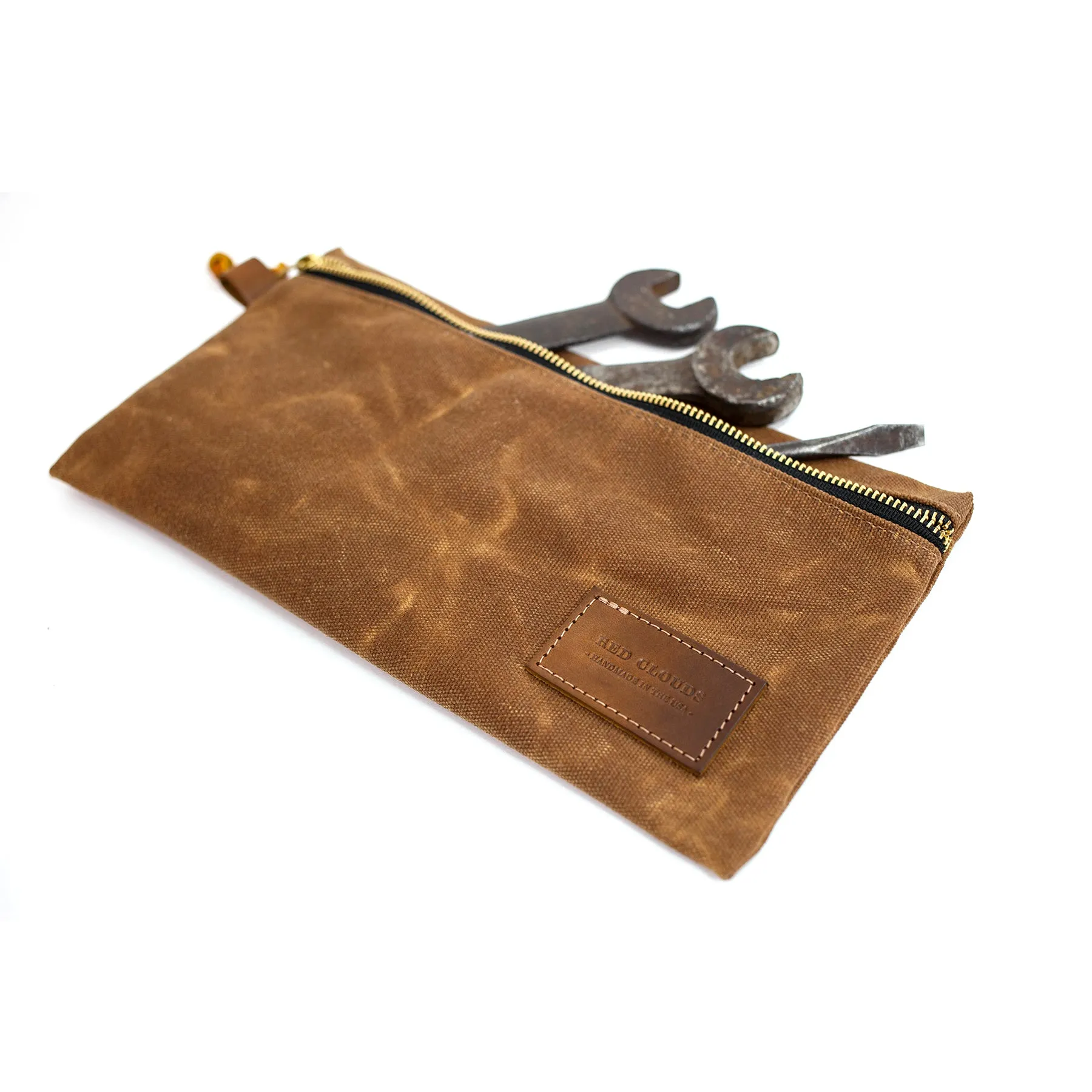 Waxed Canvas Tool Pouch - Brush Brown