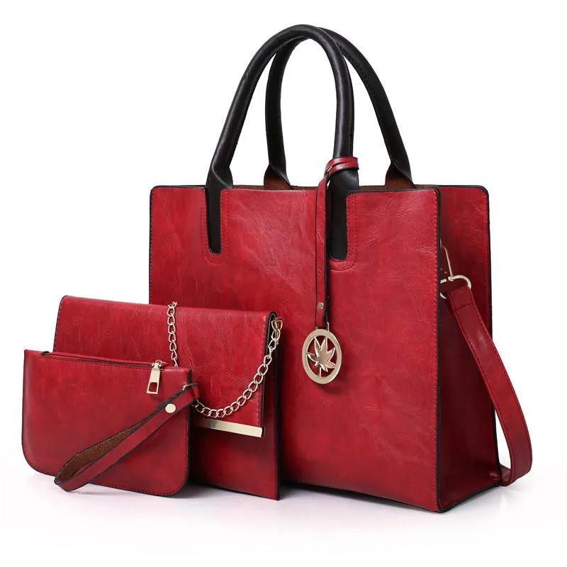 Women's Large Capacity Handbag | 3 Pieces Set