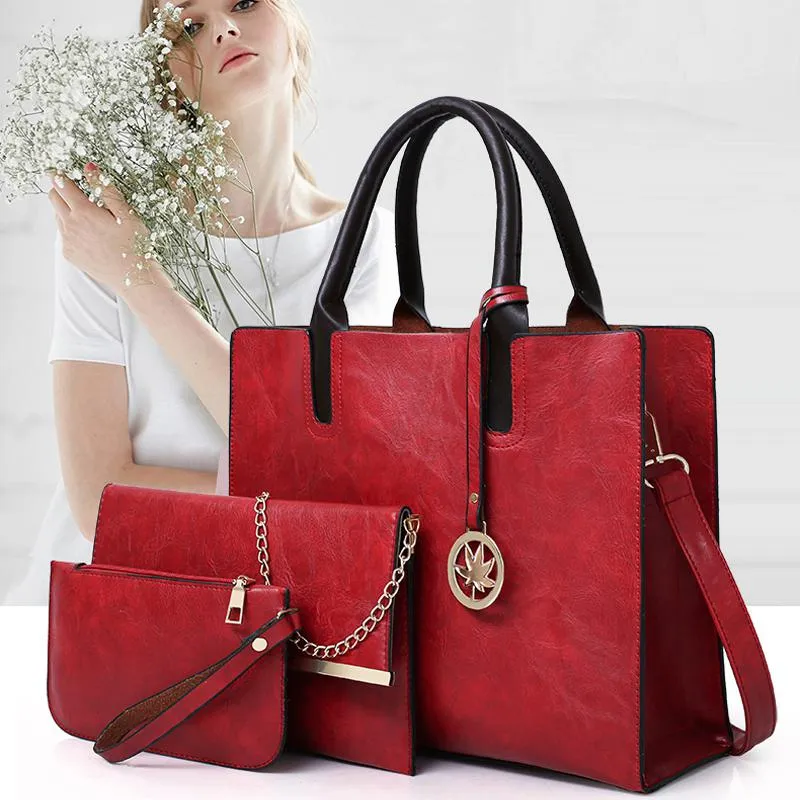 Women's Large Capacity Handbag | 3 Pieces Set