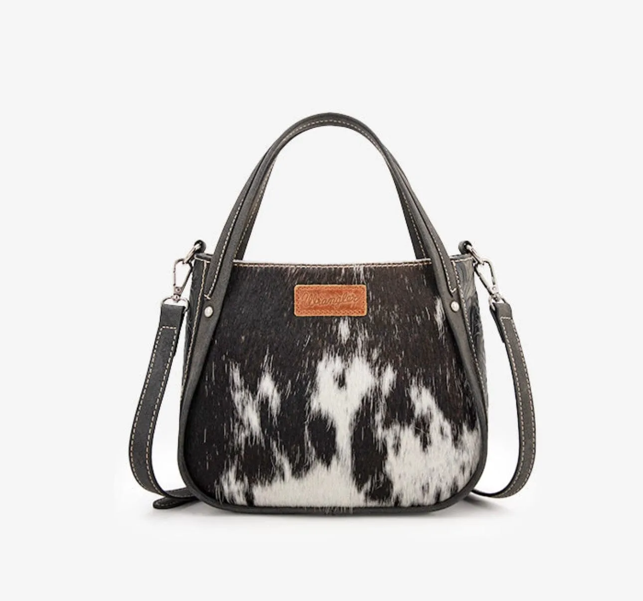 Wrangler Genuine Cowhide Tote in Black